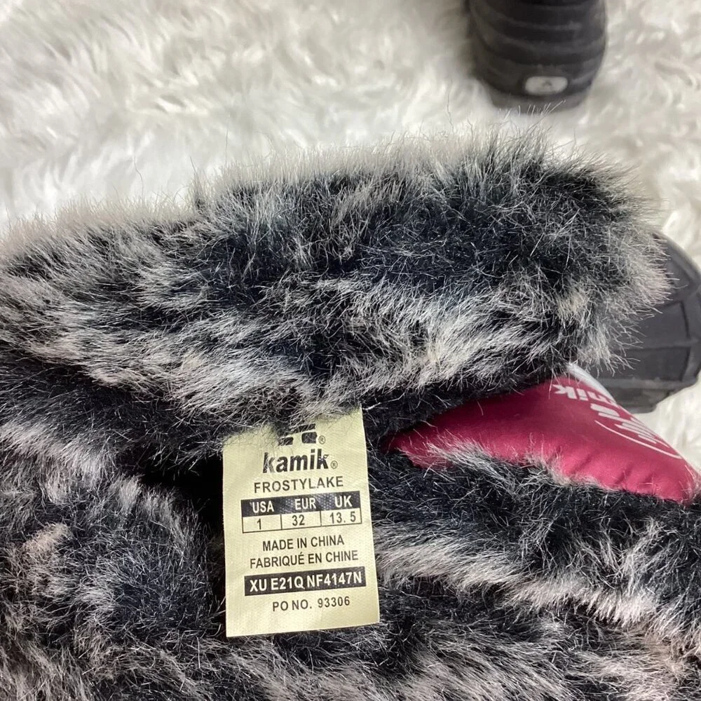 Kamik Girls Frost Lake Burgandy Snow Boats Size 1